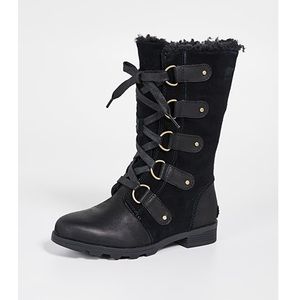 Sorel Emelie Lace Waterproof Boots in Black